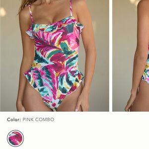 Montce - Isla Floral Jacelyn Ruffle One-Piece Swimsuit - Small